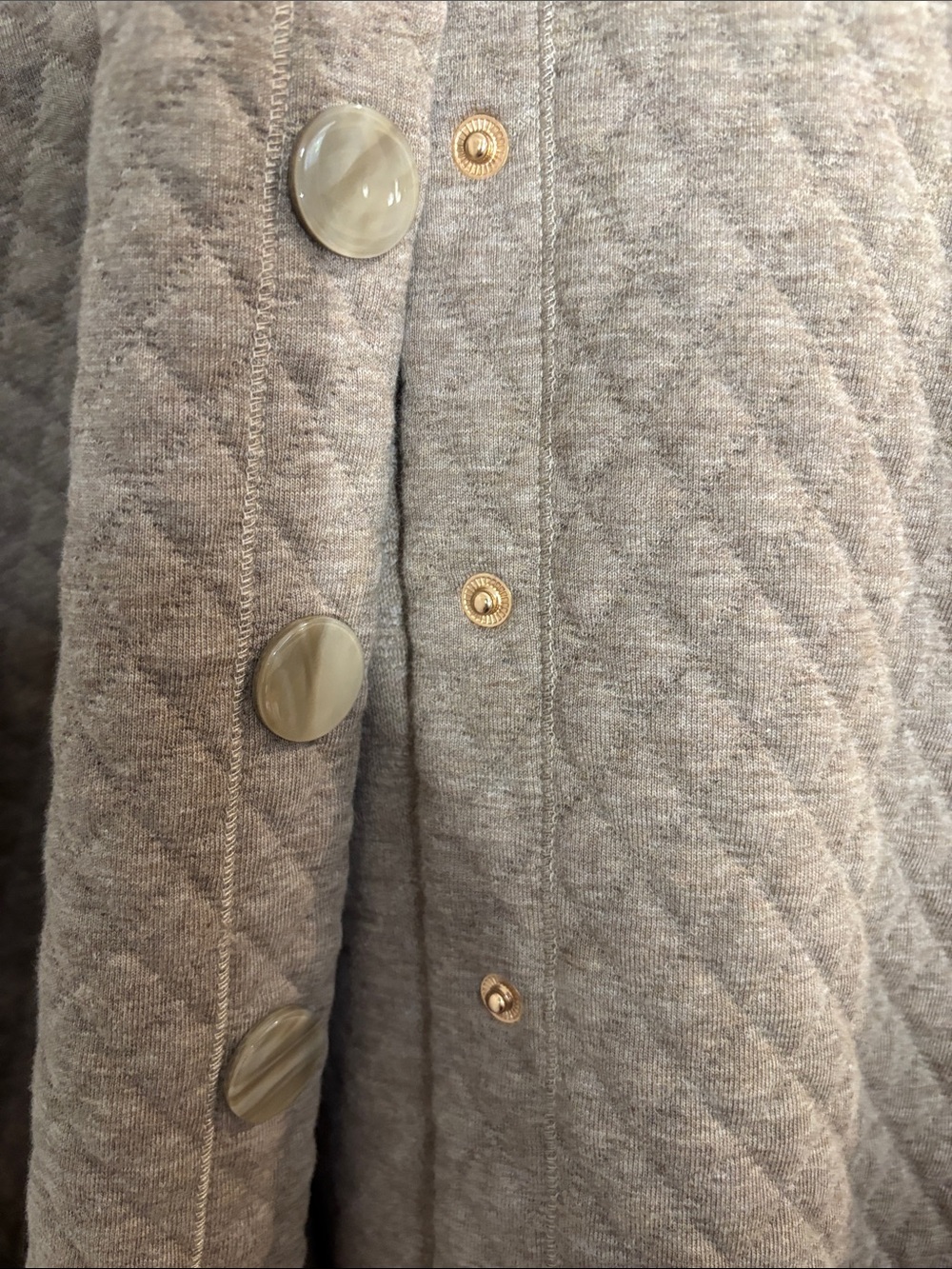 NWT Soft Surroundings Brown Quilted Hooded Jacket Coat Large L Boho Comfort - Picture 10 of 10